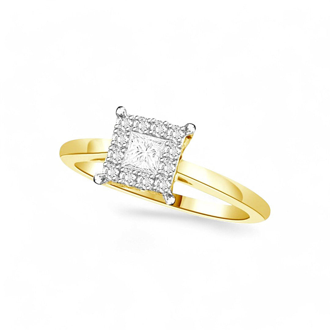 14K Yellow Gold Women's Diamond Engagement Ring / Stone: 0.25CT / Size: 6.5 / 69415Y-A