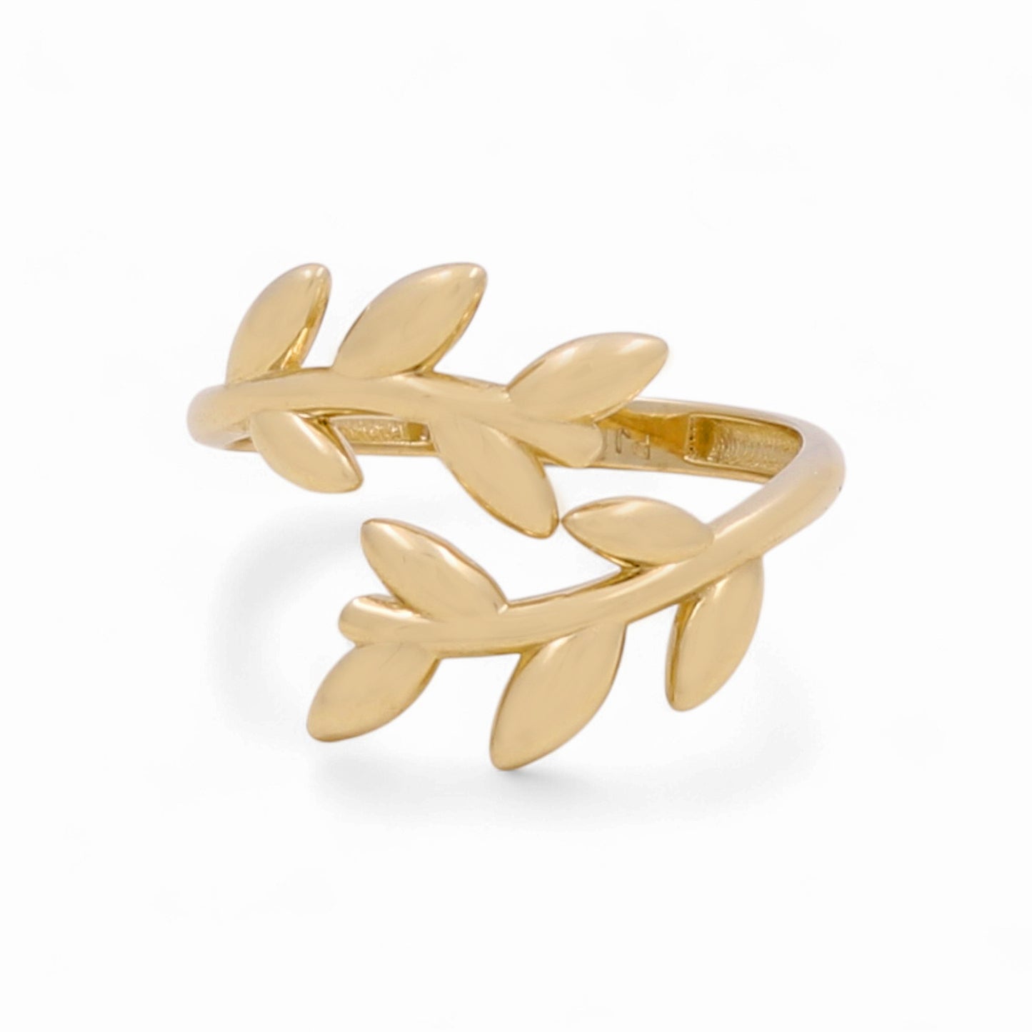 14K Yellow Gold Leaves Women's Ring / Size: 7.5 / Weight: 2.3 GR / CPWR4LV-1
