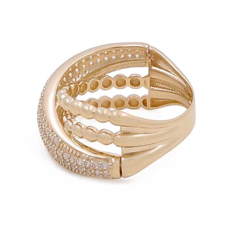 14K Yellow Gold Women’s Fashion Ring / CZ / Size 8 / Weight: 4.7 GR