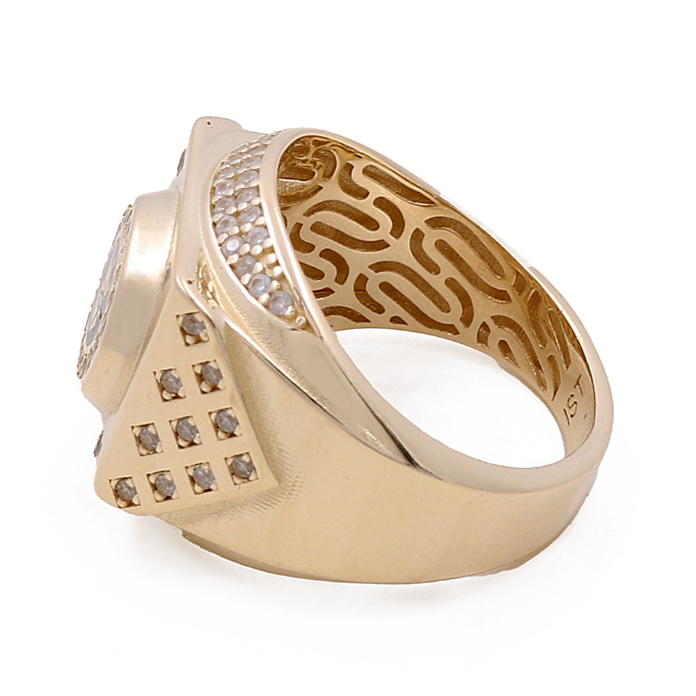 14K Yellow Gold Monaco Ring / CZ / Size 10 / Weight: 7.9 GR / COMR4MON-2