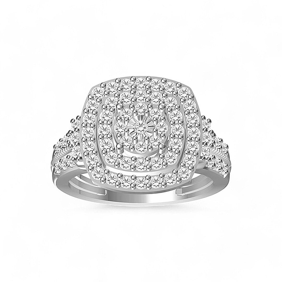 14K White Gold Diamond Woman's Engagement Ring / Stone: 1.00CT / Size: 7 / 332481W-A