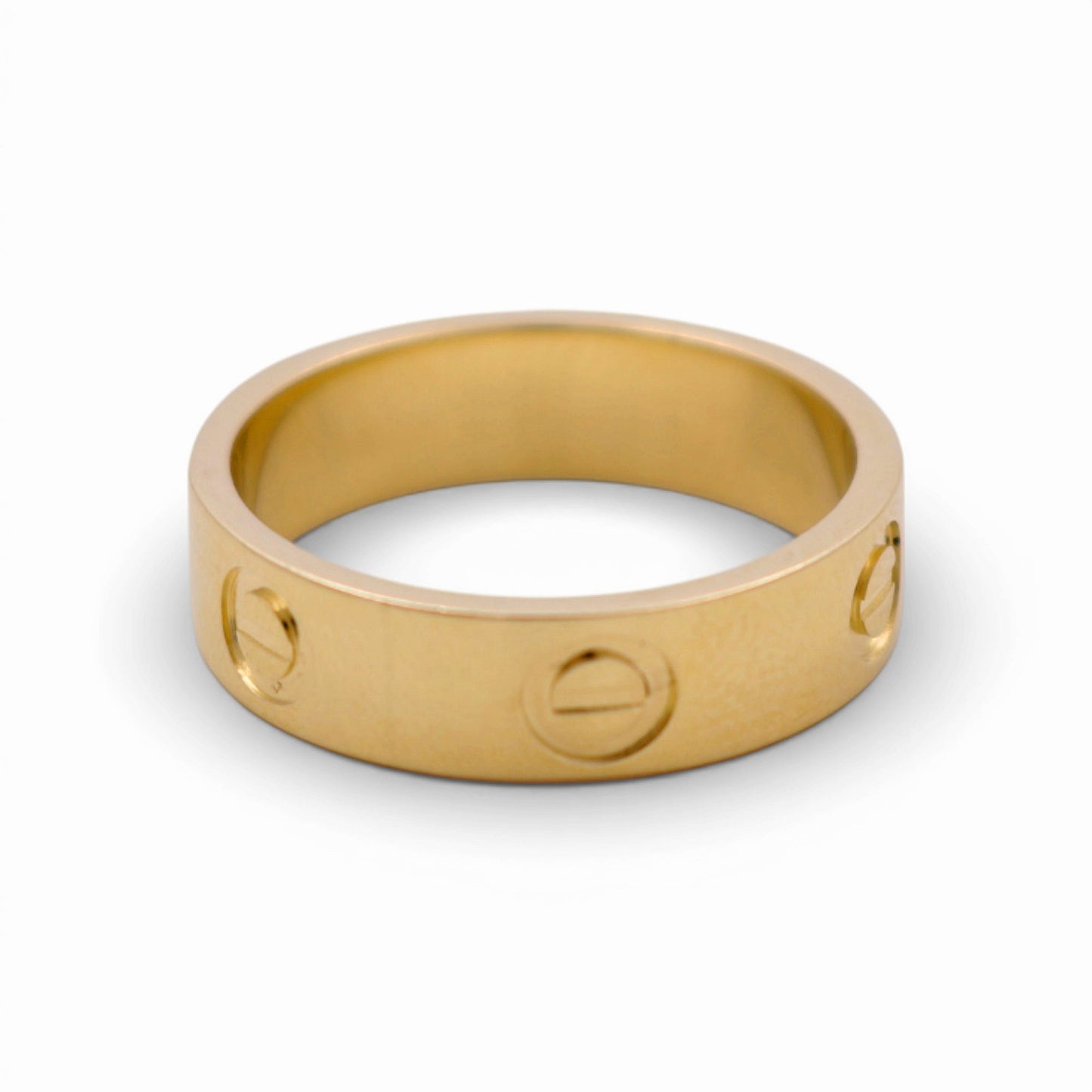 14K Yellow Gold Solid CT Women's Ring / Size: 8 / 5mm / Weight 5.4 GR / DQWR4CT