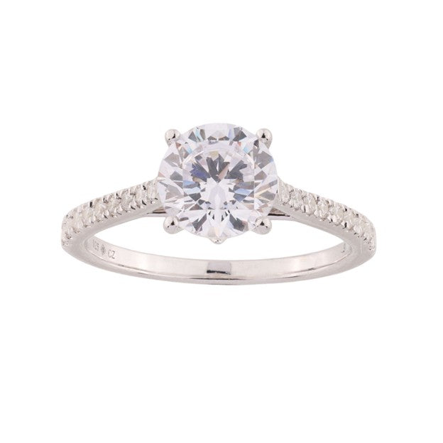 14K White Gold Lab Diamond Women's Engagement Ring / Size: 7 / Stone: 2.00 CT / 137420W