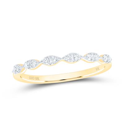 10K Yellow Gold Diamond Stackable Band / Size: 7 / Weight: / 173898