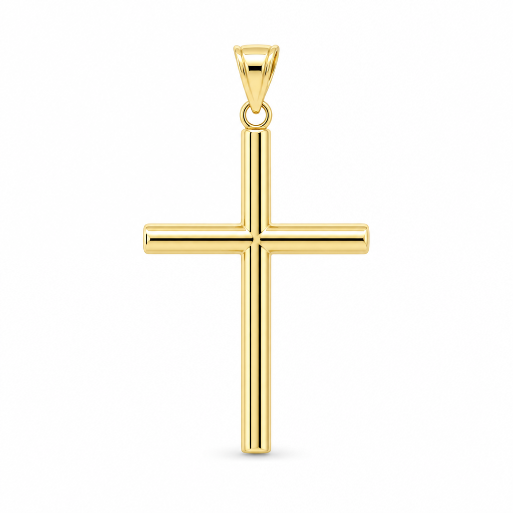 14K Yellow Gold Cross Pendant / Weight: 1.4 GR / DQPD4CRSS-3