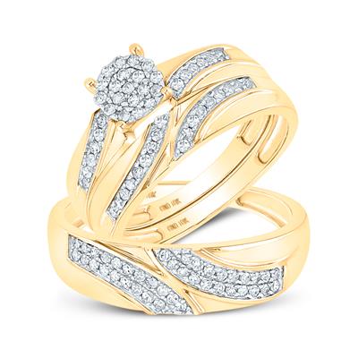 10k Dia Yellow Gold Diamond Trio Set / Size: sz:7&sz:10 / / 94244