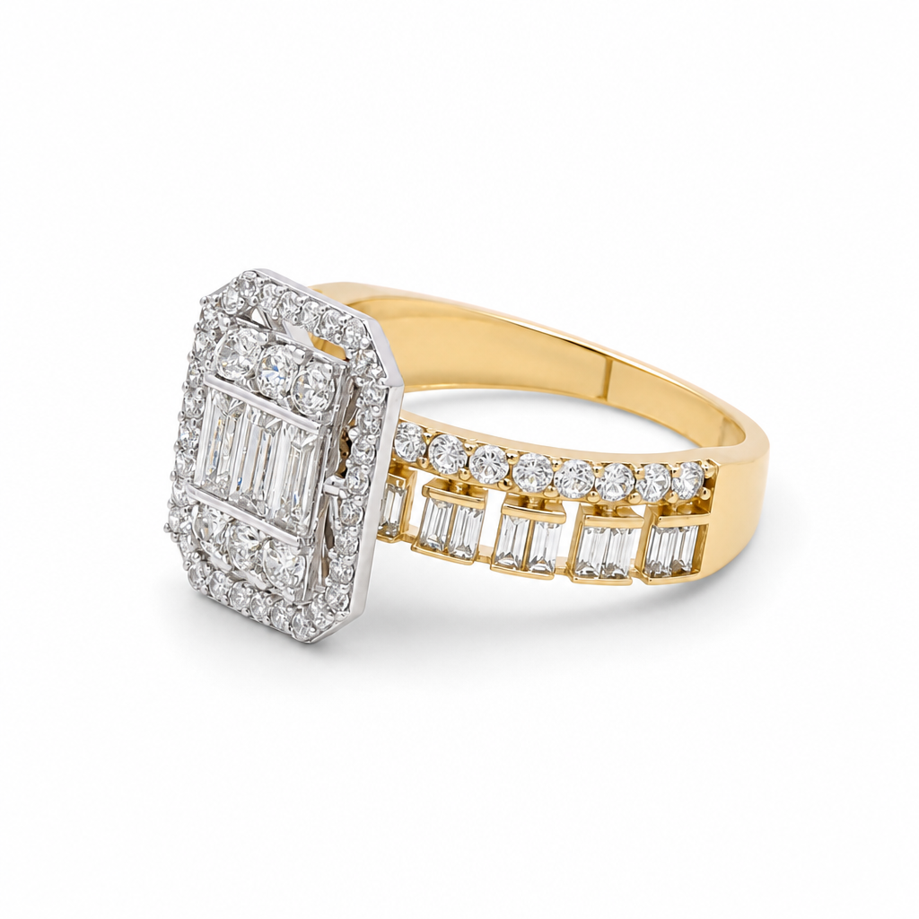 10K Yellow Gold Women's Engagement Ring / Size: SZ:7 / Weight: 2.9 GR / CCFWR0ER
