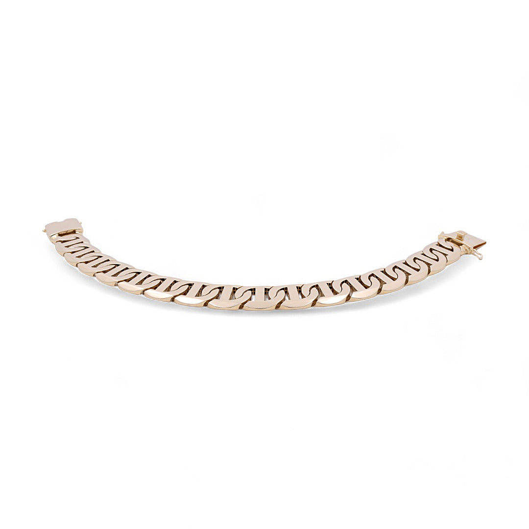 Pulsera GG para hombre en oro amarillo de 14 quilates / Tamaño: 8,5” 14,2 mm / Peso: 28,1 gr / COMB4FS