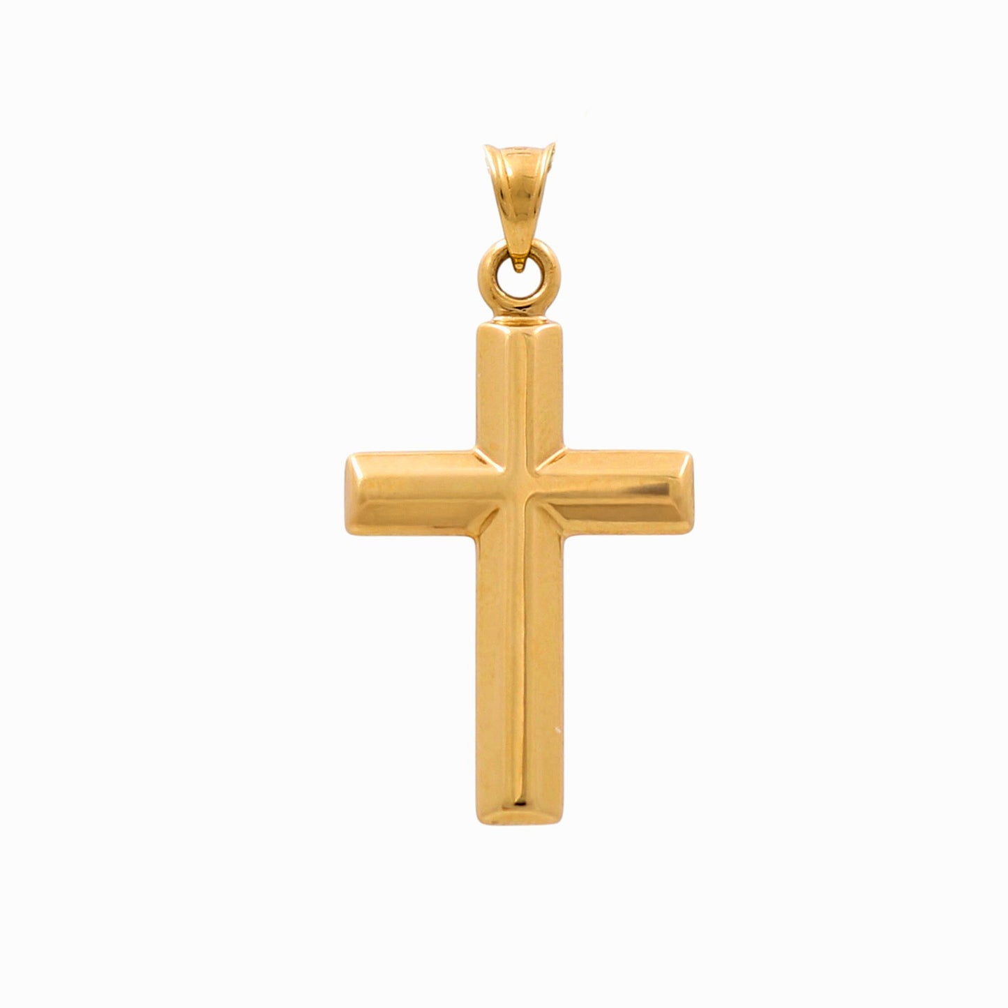 10K Yellow Gold Plain Cross Pendant / Weight: 1 GR / DQPD0CS-2