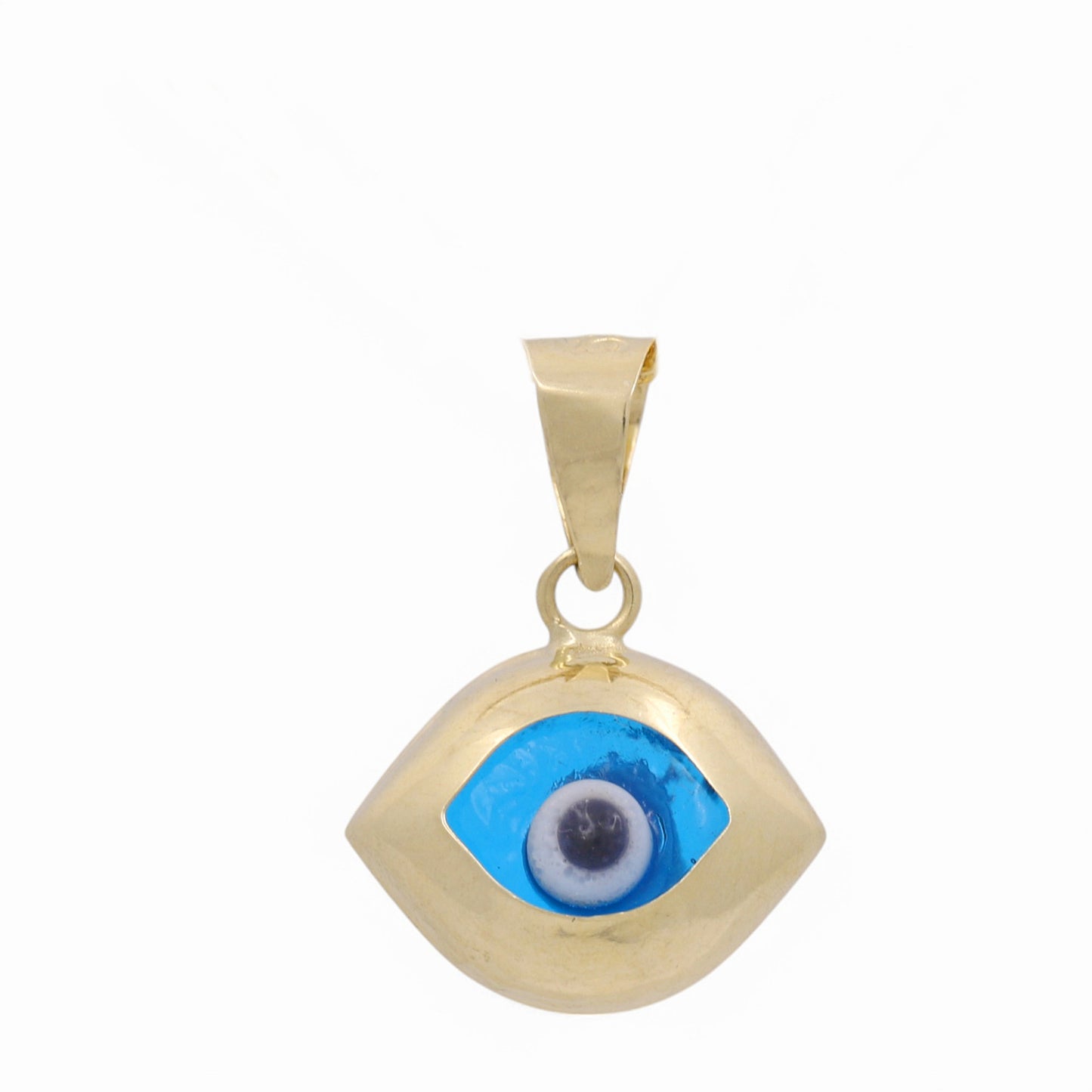 14K Yellow Gold Evil Blue Eye Pendant / Weight: 0.9 GR / AOPD4EY-7