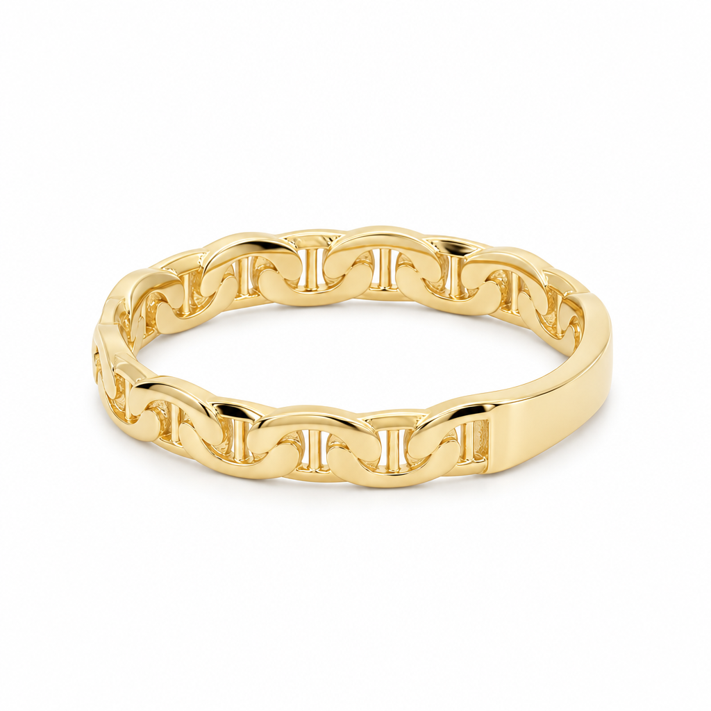 14K Yellow Gold Marine Women's Ring / Size: 8.5 / Weight: 2.3 GR / DQWR4MR