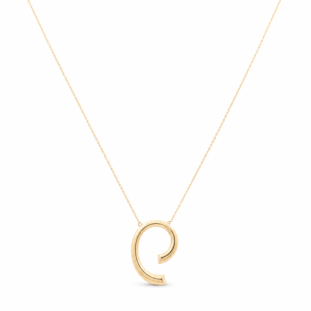 14K Yellow Gold Fashion Necklace With Pendant / Weight: 5.1 GR / Size: 18"
