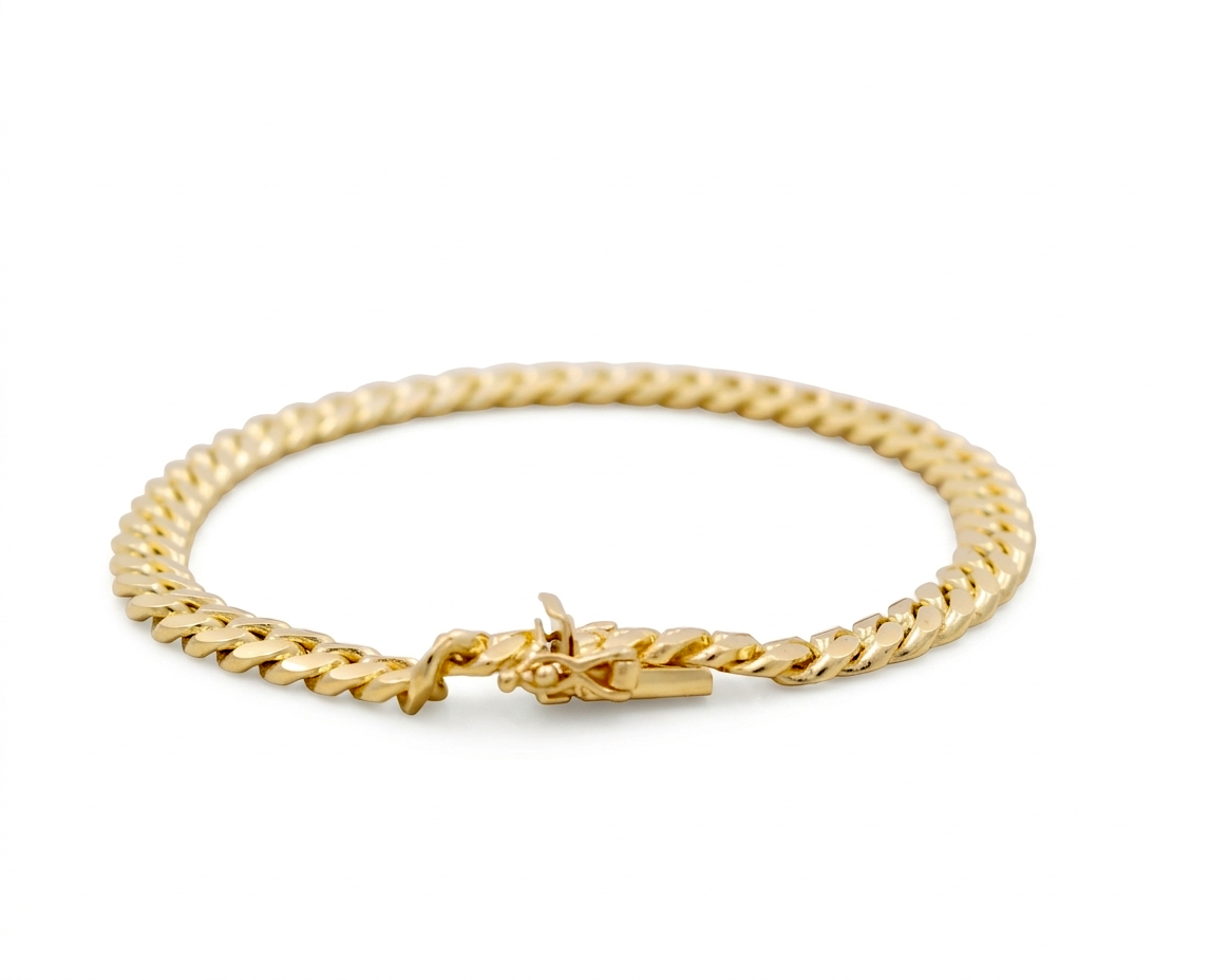10K Yellow Gold Solid Cuban Link Bracelet / Size: 6mm 8" / Weight: 19.7 GR / SCCAMB0CL6-8