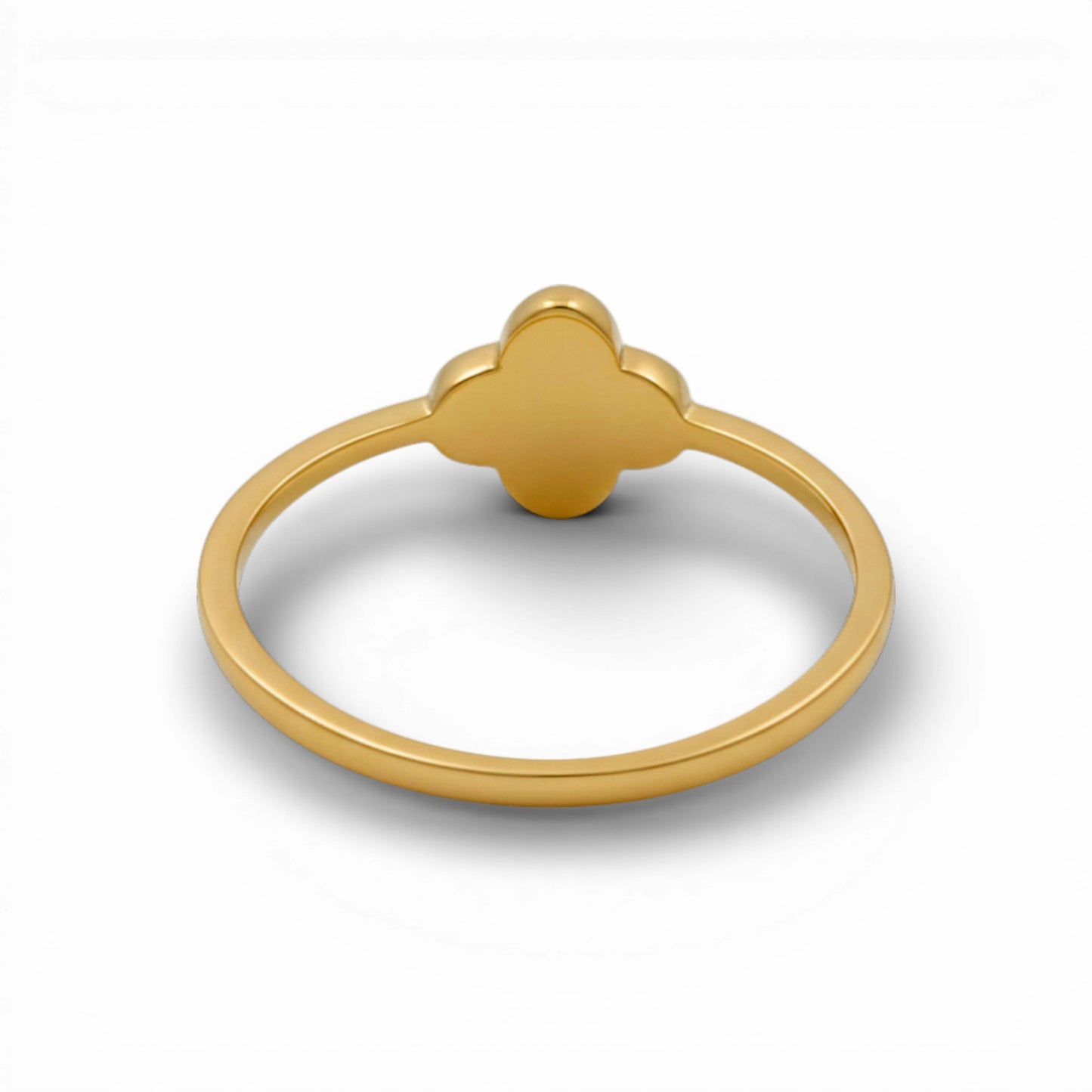 10K Yellow Gold Clover Women's Ring / Size: 8 / Weight: 0.9 GR