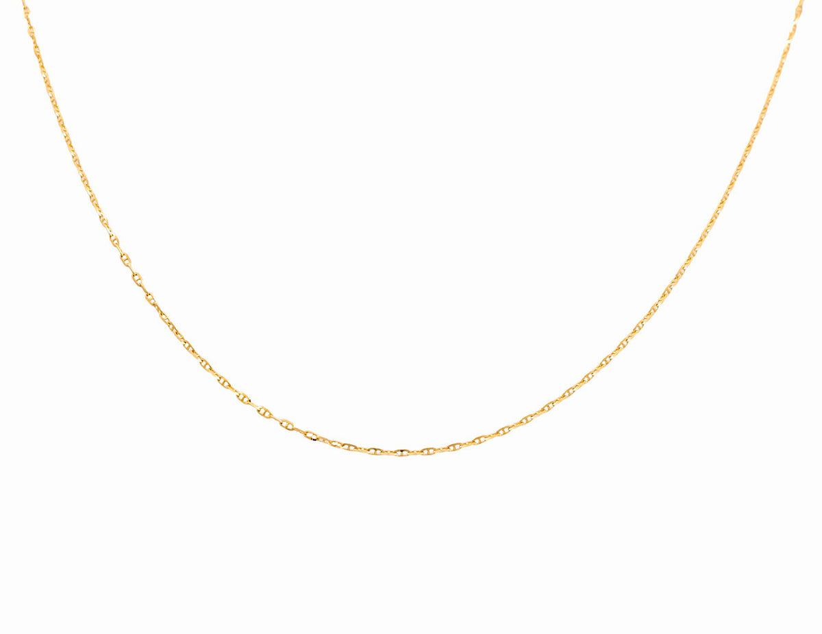 10K Yellow Gold Italian Mariner Chain / Size: 1.5mm-16'' / Weight: 2.3 GR / CSCH0MR1.5-16