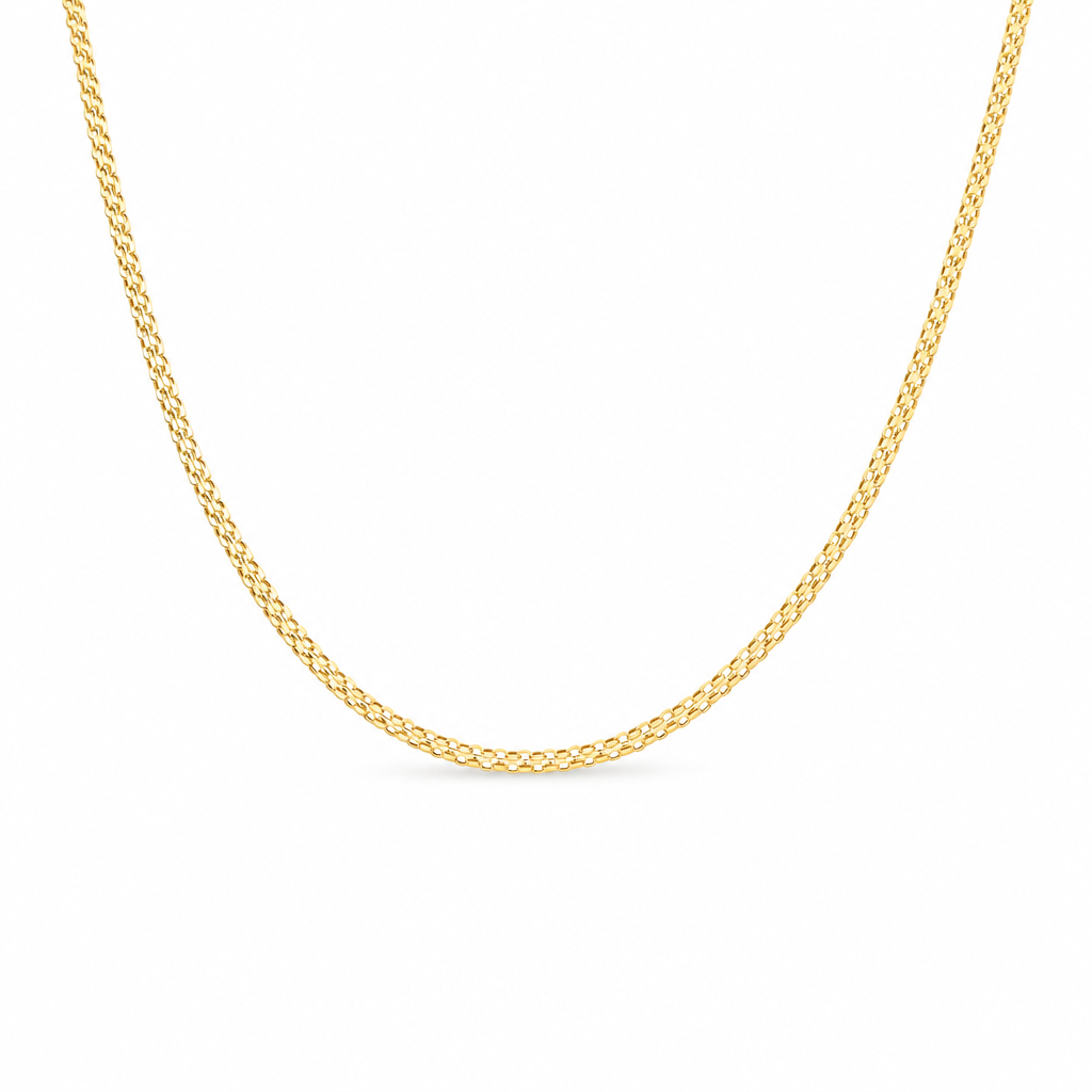 14K Yellow Gold Bismark Link Chain / Size: 18" / Weight: 2.4 GR / DQCH4BK