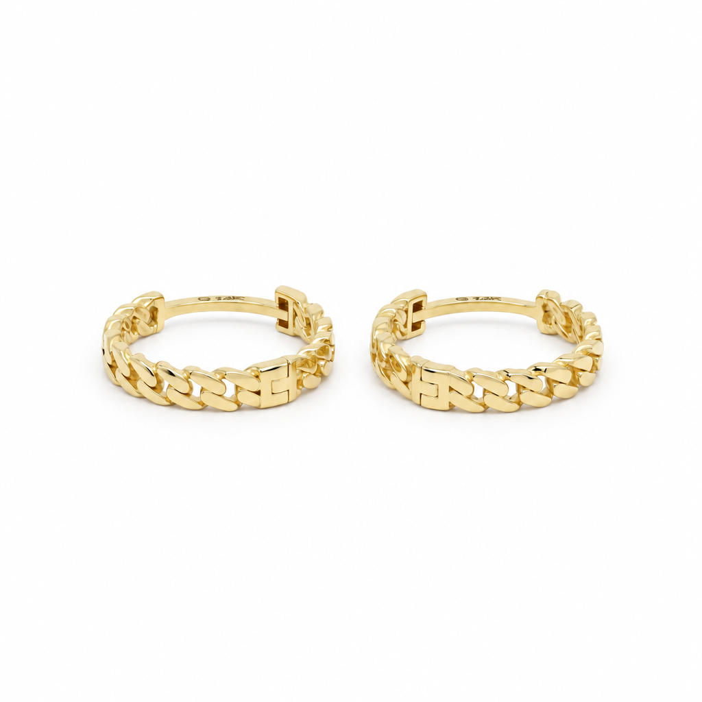 14K Yellow Gold Fashion Small Women's Hoops Earrings / Size: 3mmx14mm / Weight: 2.2 GR / DQEH4FS3X14