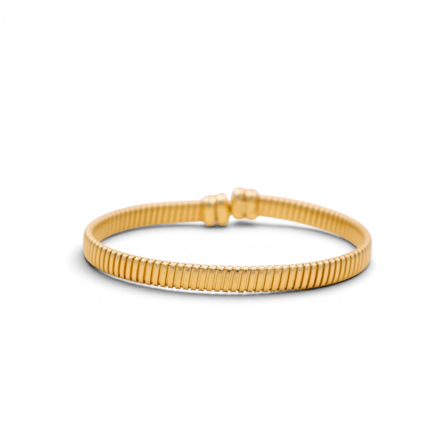 14K Yellow Gold Fancy Bangle Bracelet / Weight: 13.8 GR