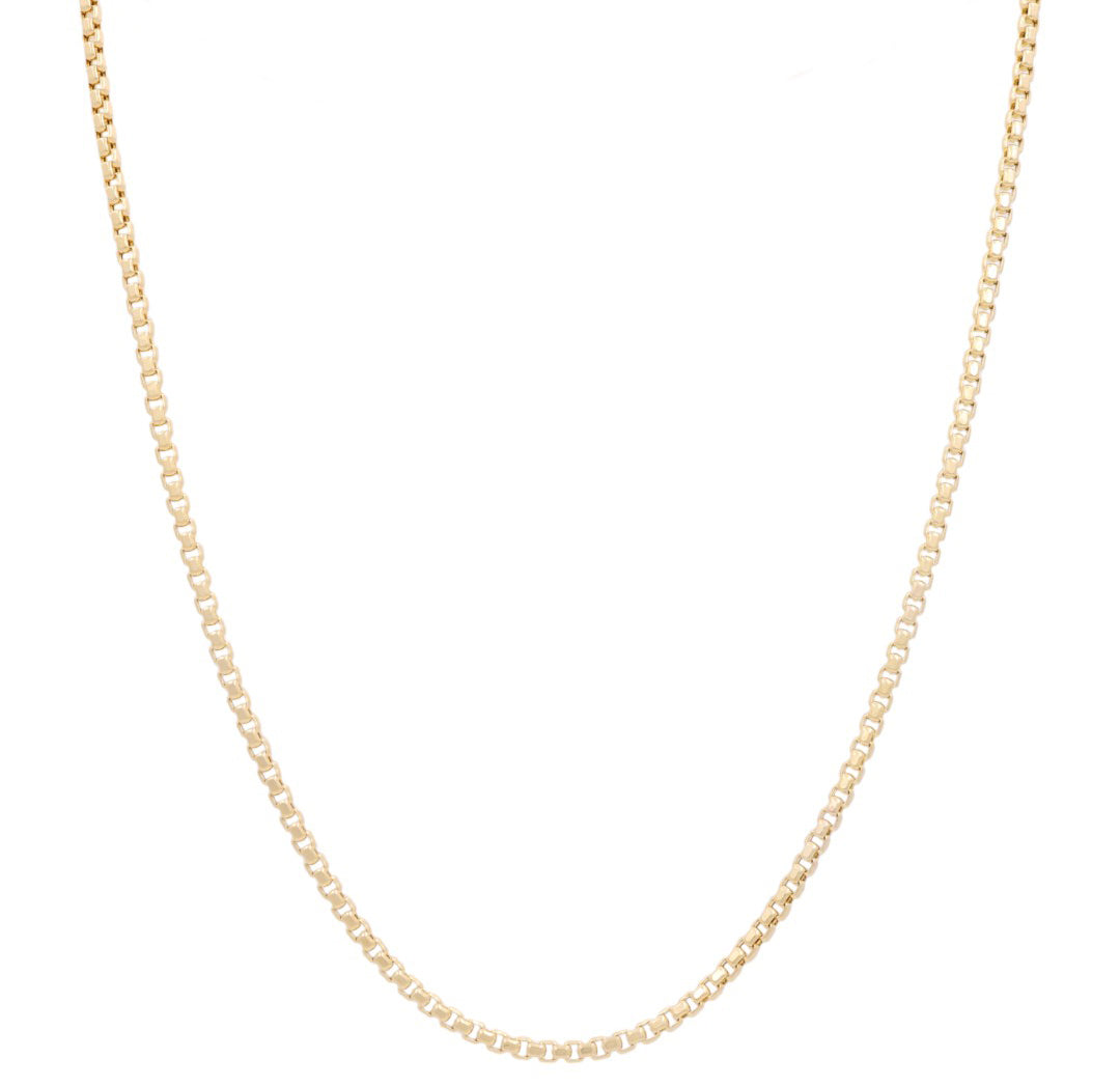 14K Yellow Gold Box Light Chain / Size 1.7mm 22” / Weight: 10.1 GR / LCS4-22