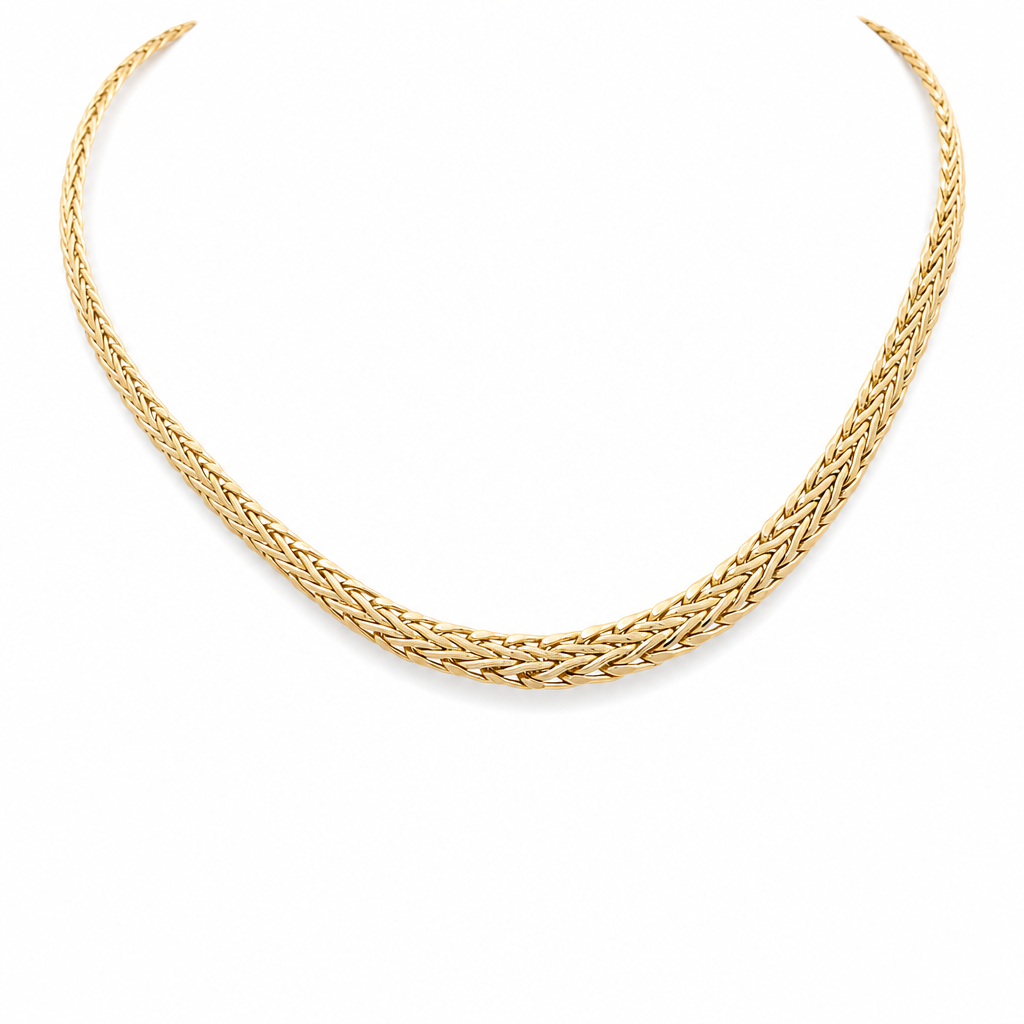 14K Yellow Gold Fancy Link Women's Necklace / Size: 17" / Weight: 13.4 GR