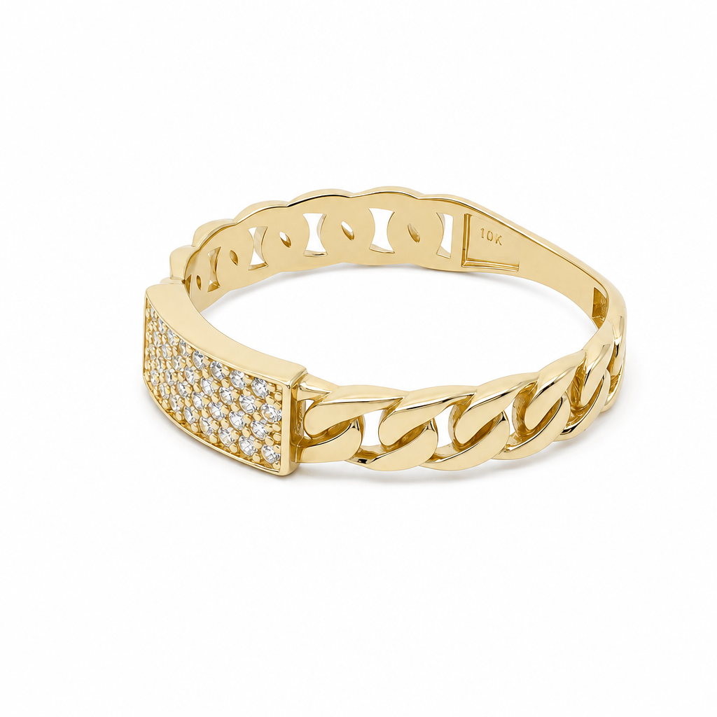10K Yellow Gold Fashion Women's Ring / Size:8.25 / Weight: 1.9 gr / DQWR0FS-120