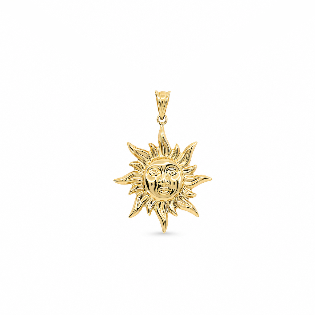 Dije de sol de oro amarillo 10K / Peso: 1.3 GR / P66P-392