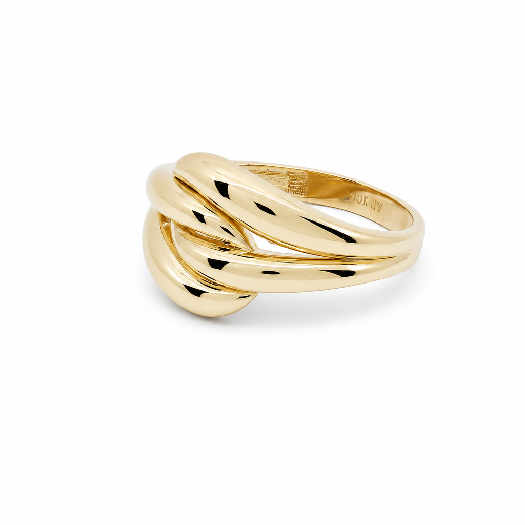 10K Yellow Gold Fashion Women's Ring / Size:7 / Weight: 2.3 GR / P02R-1312