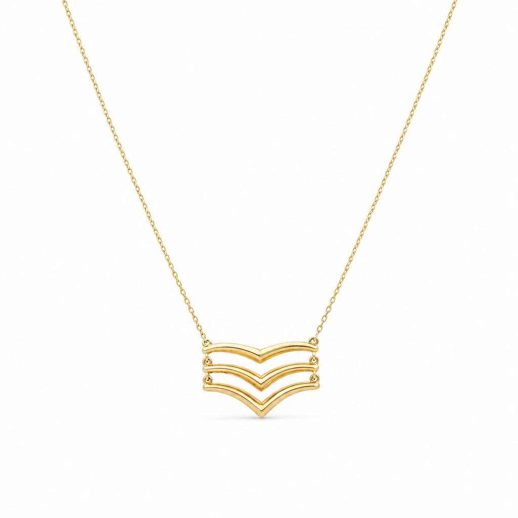14K Yellow Gold Fashion Necklace With Pendant / Size: 18" / Weight: 4.7 GR / CCNK4FS-26