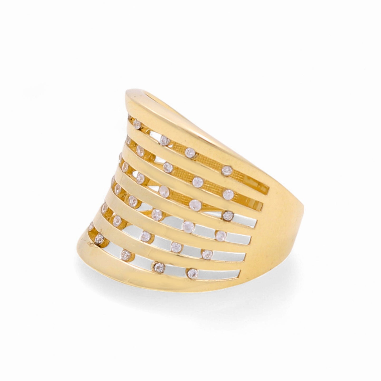 14k Fashion Women's Ring with Cz / Weight 3.7 GR