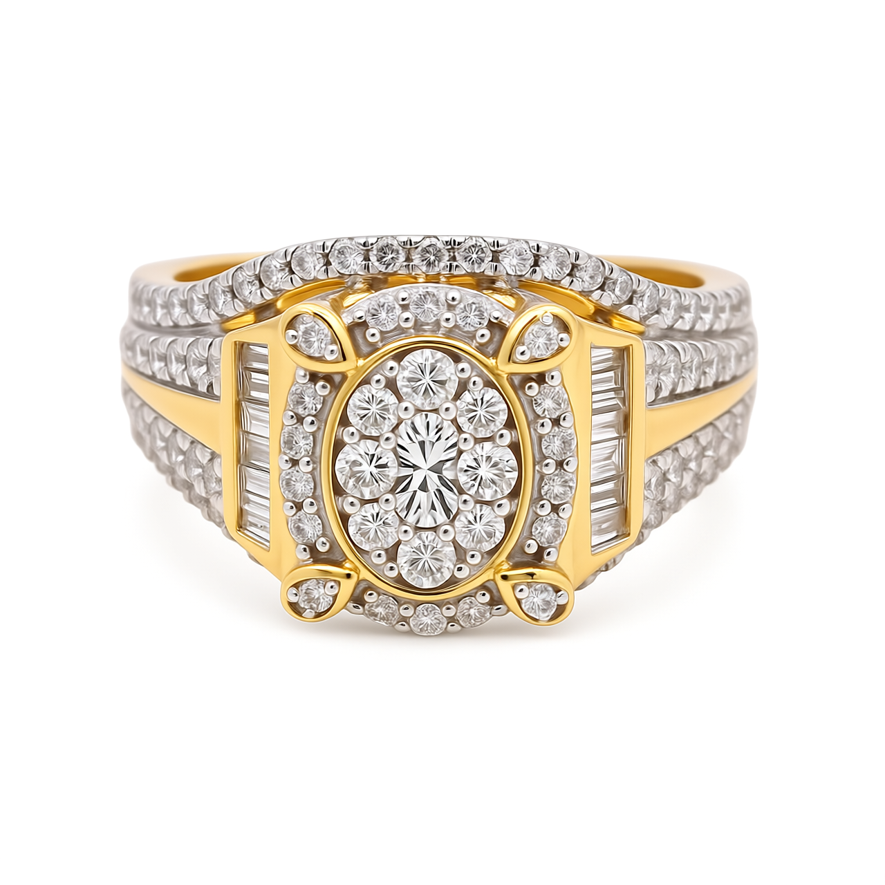 10K Yellow Gold Diamond Women's Engagement Ring / Stone: 1.00CT / Size: 7 / 352772Y