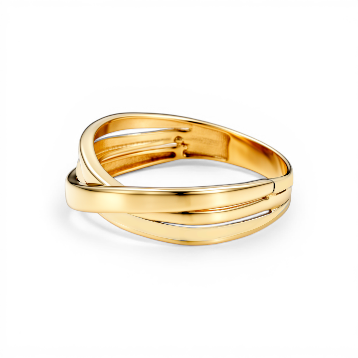 10K Yellow Gold Fashion Women's Ring with Cz / Size: 7.5 / Weight: 2.2 GR / DQWR0FS-67