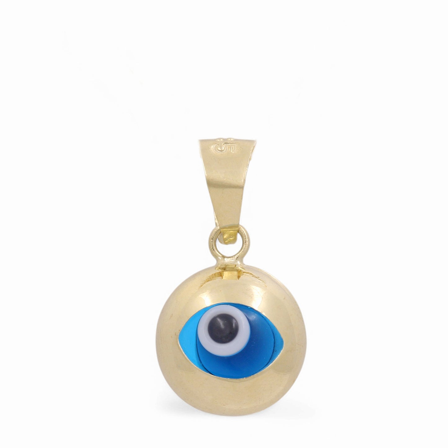 14K Yellow Gold Evil Blue Eye Pendant / Weight: 0.8 GR / AOPD4EY-6