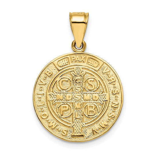 14K Yellow Gold San Benito Medal Pendant / Weight: 3.1GR / K6354