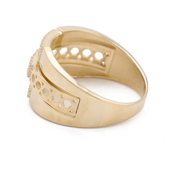 14K Yellow Gold Women’s Fashion Ring / CZ / Size 8 / Weight: 4.2 GR / COWR4FS-140