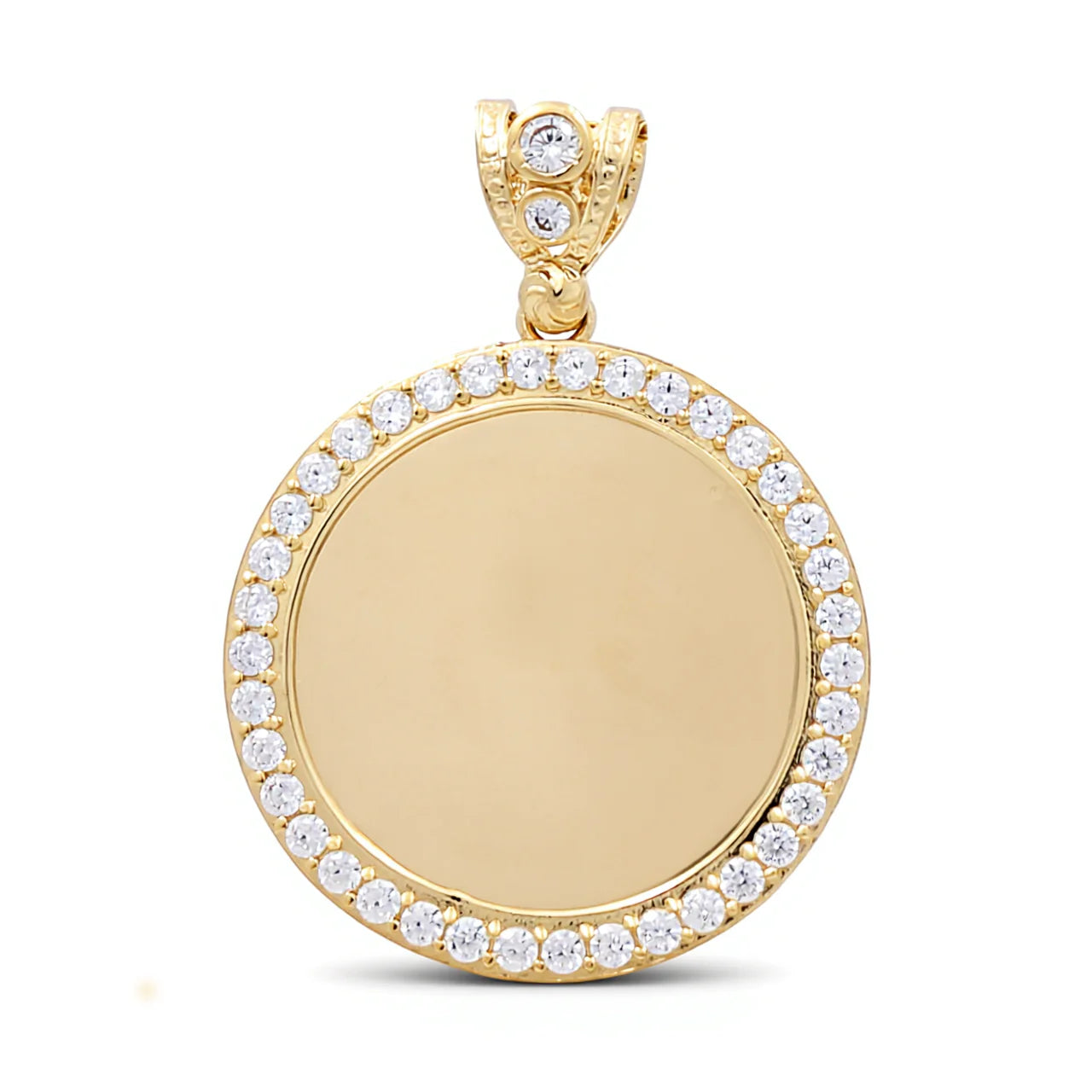 14K Yellow Gold Medal Pendant with Cz / Weight: 4.6 GR / CCAPD4MD