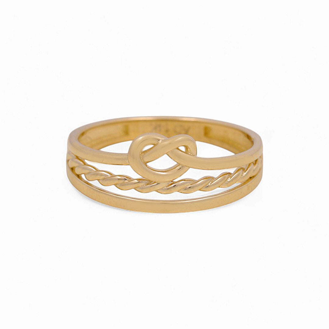 14K Yellow Gold Women’s Knot Ring / Weight: 2.5 GR / Size: 7 / Y24-299