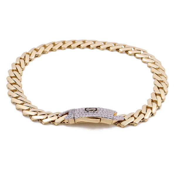 10K Yellow Gold Semisolid Monaco Women's Bracelet / Size: 5mm-7.5'' / Weight: 4.4GR / MONSWB0MON5-7.5