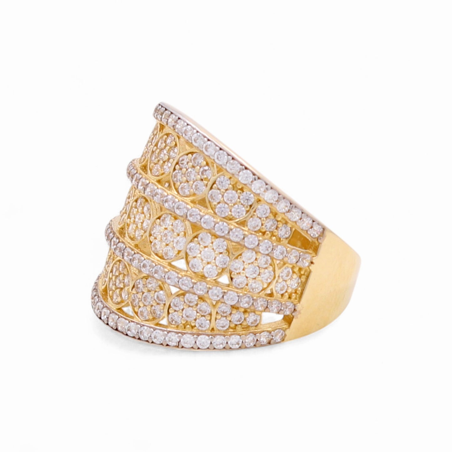 14k Fashion Women's Ring with Cz / Weight 5.2 GR