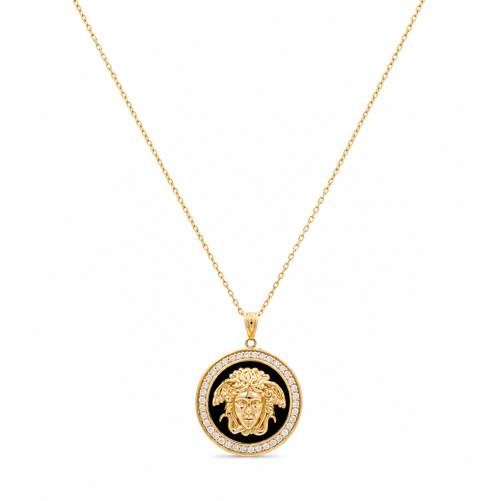 14k Yellow Gold Fashion VS Chain with Cz / Size: 18" / Weight: 14.3 GR
