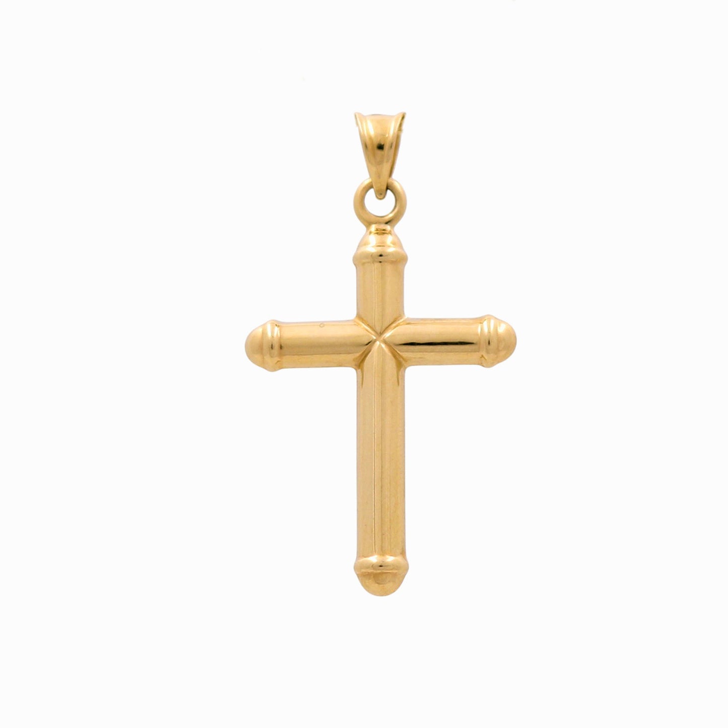 10K Yellow Gold Plain Cross Pendant / Weight: 0.9 GR