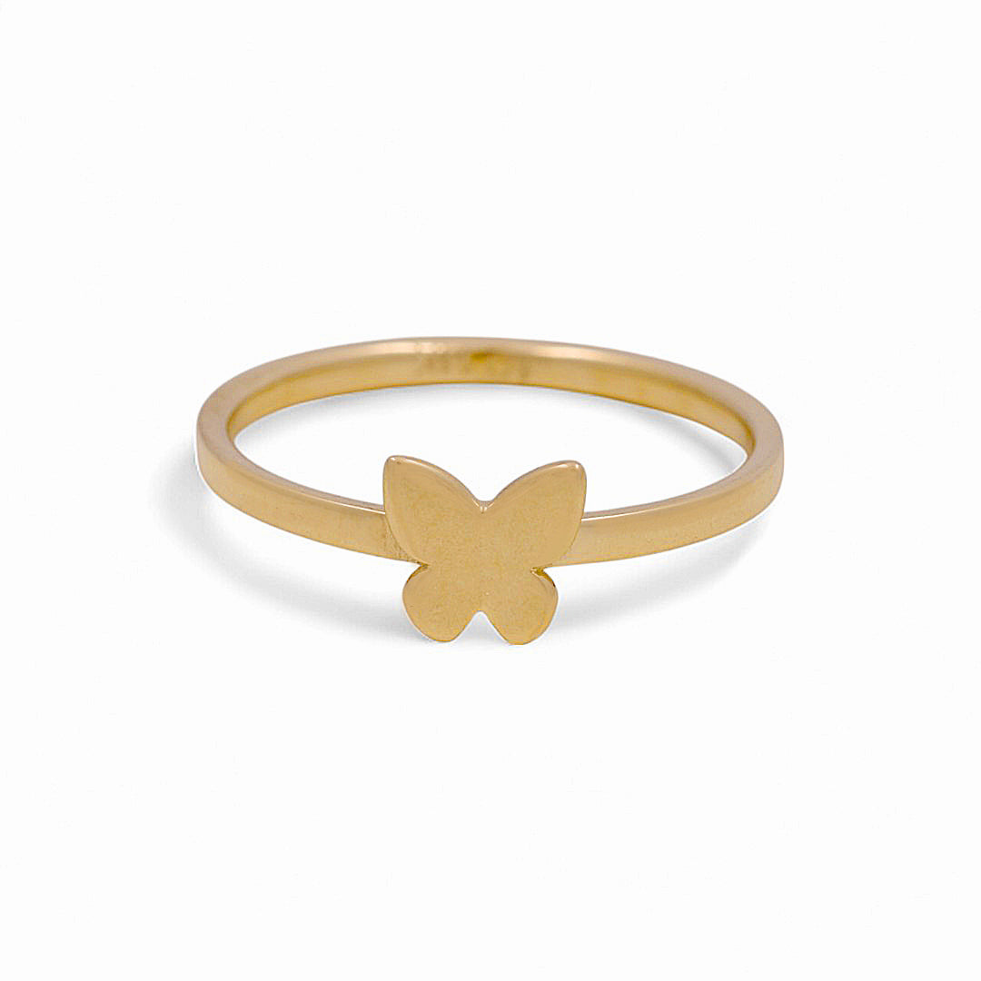 14K Yellow Gold Butterfly Women's Ring / Size: 7 / Weight: 1.6 GR / YYZ-863