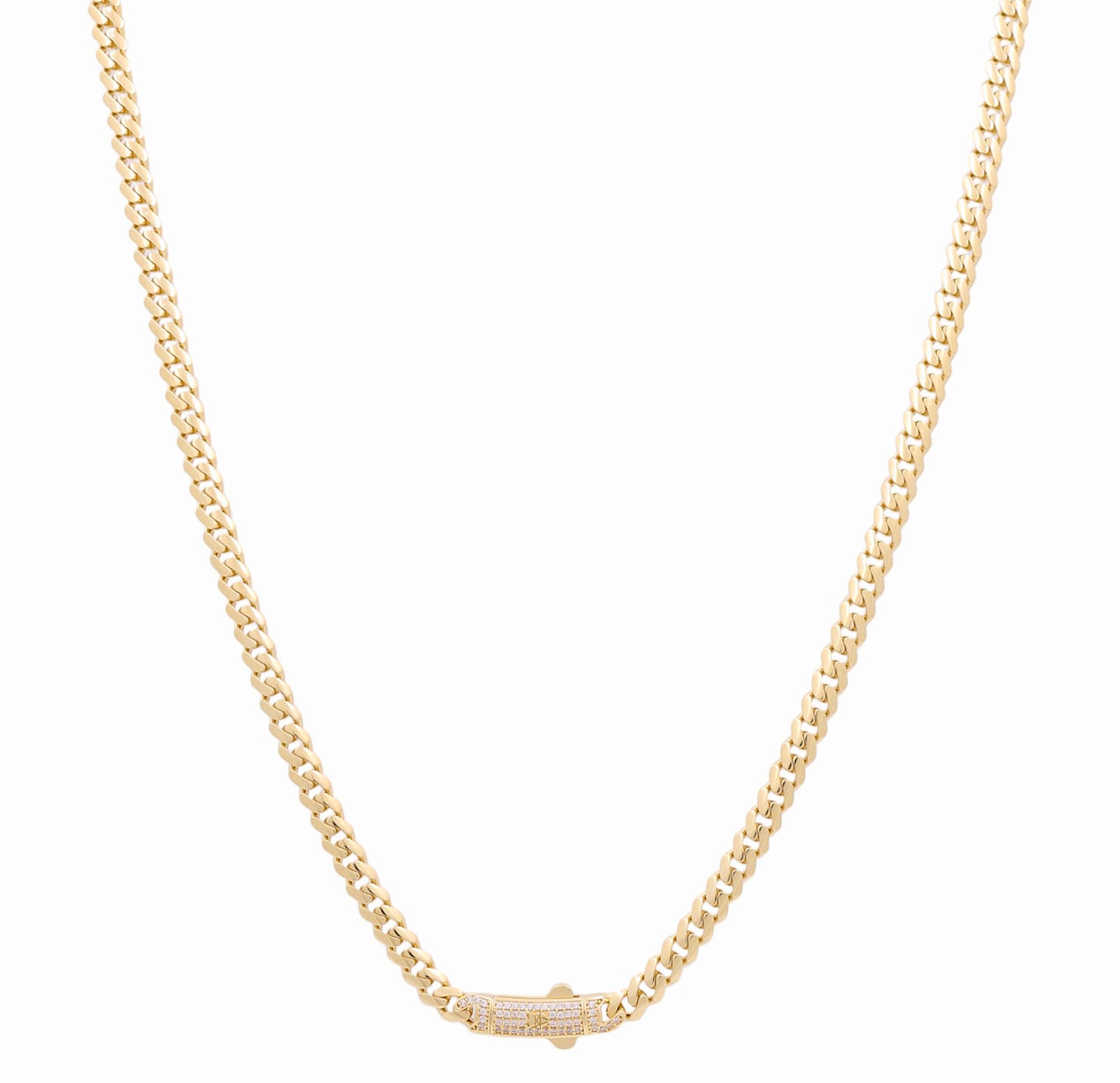 10K Yellow Gold Monaco Semisolid Chain / Stone: Cz / Size: 5mm 18" / Weight: 18.6 GR