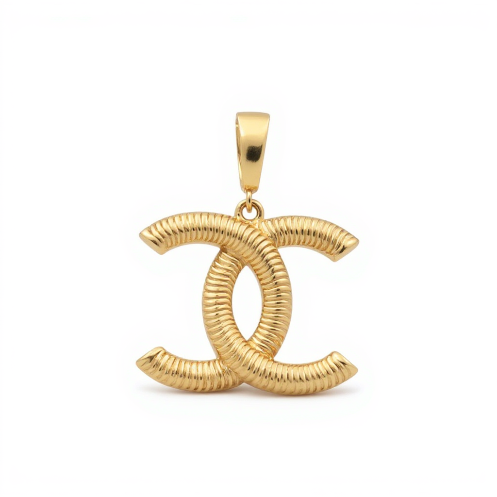 10K Yellow Gold Fashion CC Pendant / Weight: 2.1 GR / CQPD0CC