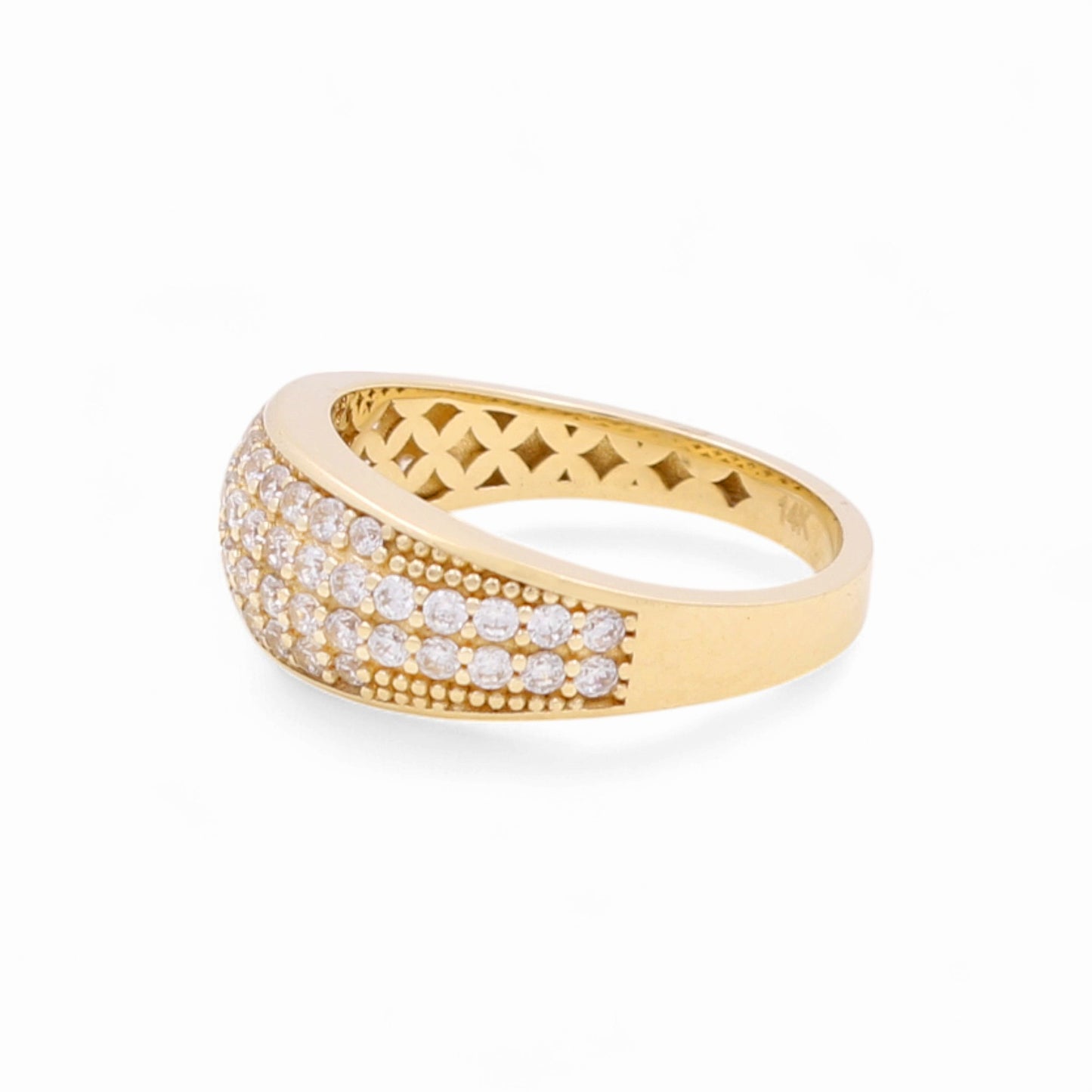 14k Fashion Women's Ring with Cz / Weight: 3.6 GR / COWR4FS-18