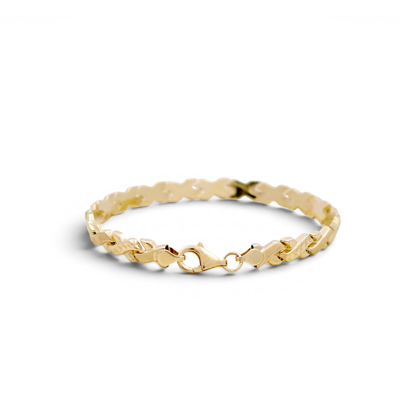 10K Yellow Gold Fashion Women's Bracelet / Size: 7" / Weight: 4.8 GR