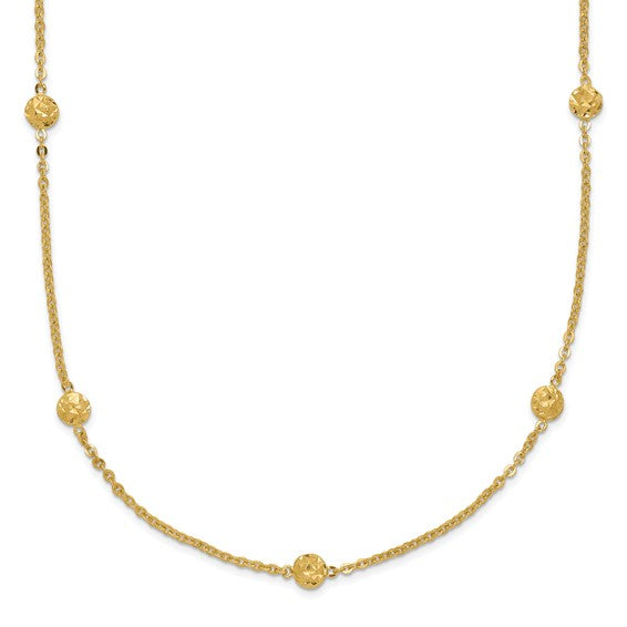 14K Yellow Gold Diamond-Cut Necklace / Size: 18'' / Weight: 1.75 GR / SF2463-18