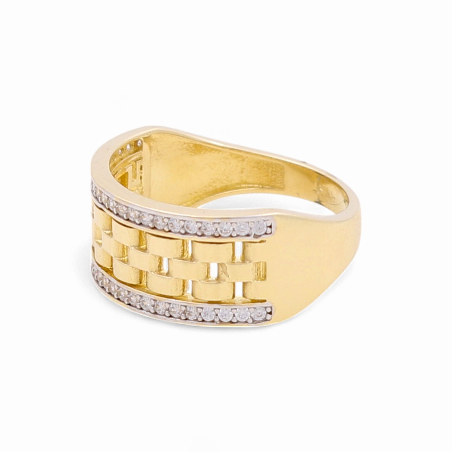 14k Fashion Women's Ring with Cz / Size: 7 / Weight 3.8 GR