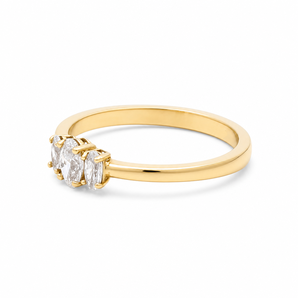 14k Yellow Gold Women's Engagement Ring / Weight: 2 GR