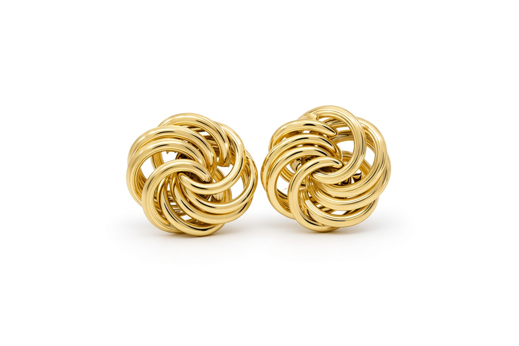 10K Yellow Gold Fashion Earrings / Weight: 1.8 GR / MR04OR02