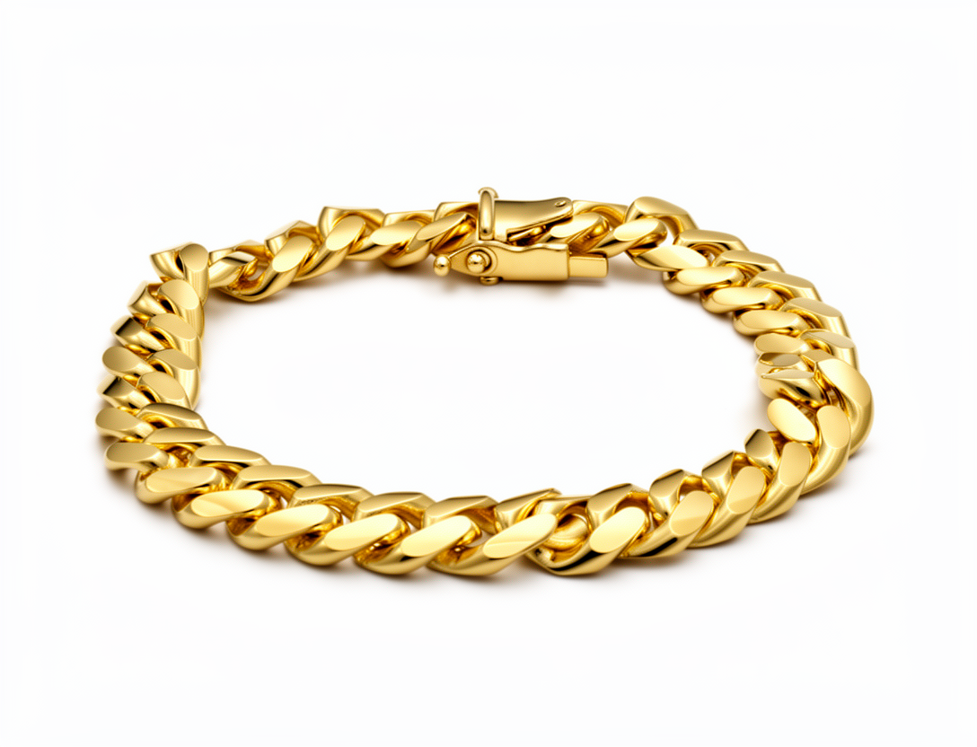 14K Yellow Gold Solid Cuban Link Bracelet / Size: 9mm 8" / Weight: 47.1 GR / SCCAMB4CL9-8